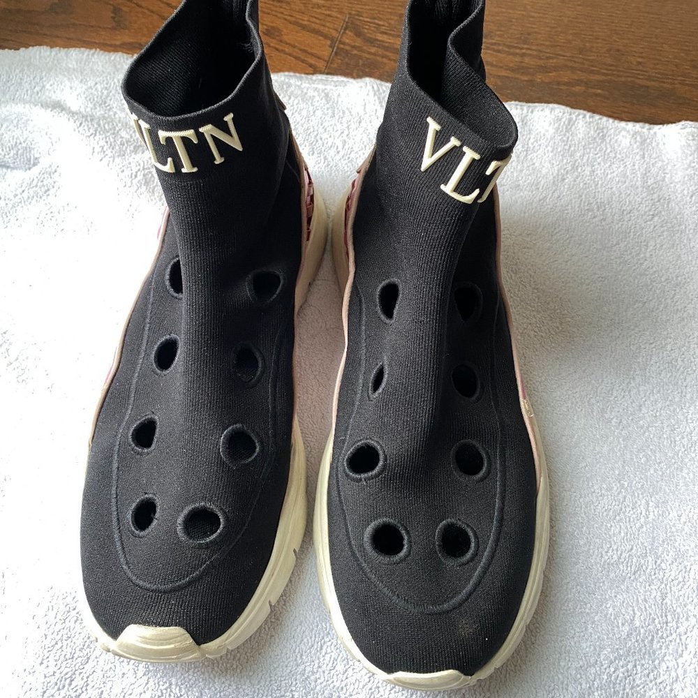 Valentino Garavani VLTN Heroes High Top Sneaker Women Black Pink - Picture 5 of 7